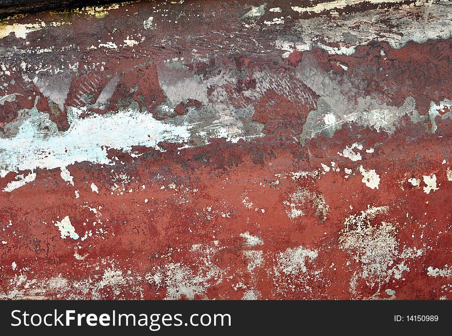 Red rust on tug boat