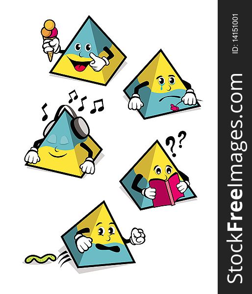 Pyramid-Shaped Cartoons