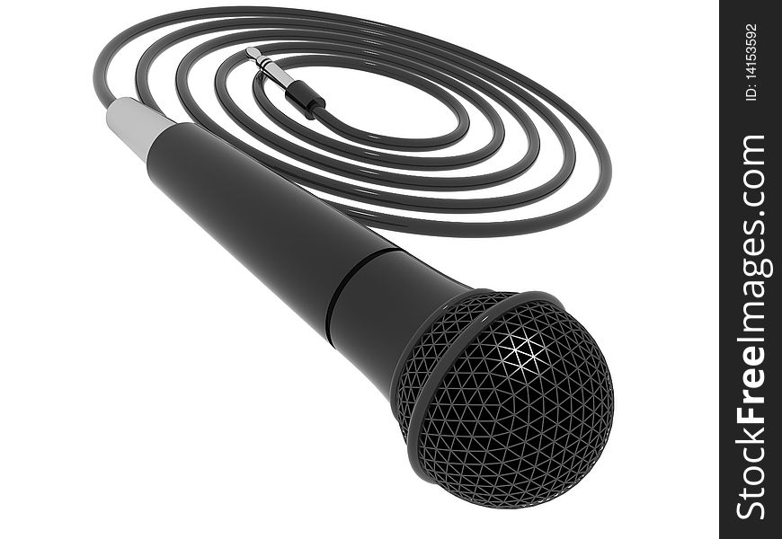 A microphone isolated on white