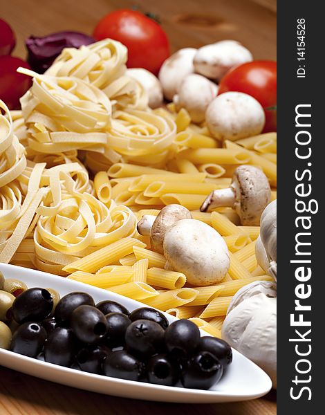 Cooking with fresh italian ingredients. Cooking with fresh italian ingredients