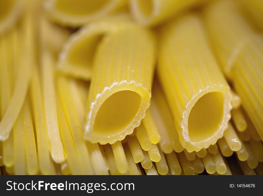 Macro of tagliatelle, italian pasta