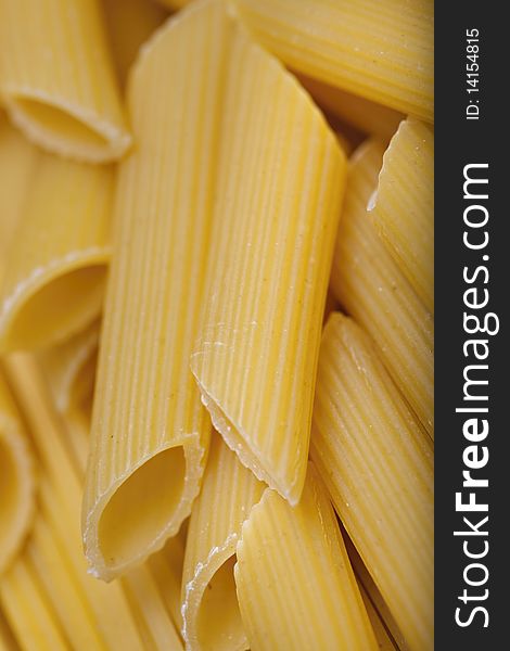 Italian food, pasta, penne macro