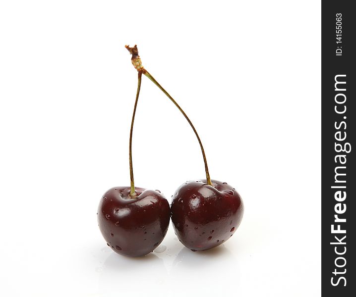 Fresh fruit on a white background