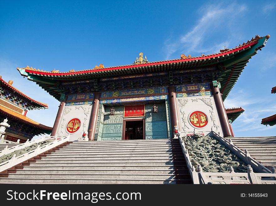 The wide chinese worship, baromraja temple thailand