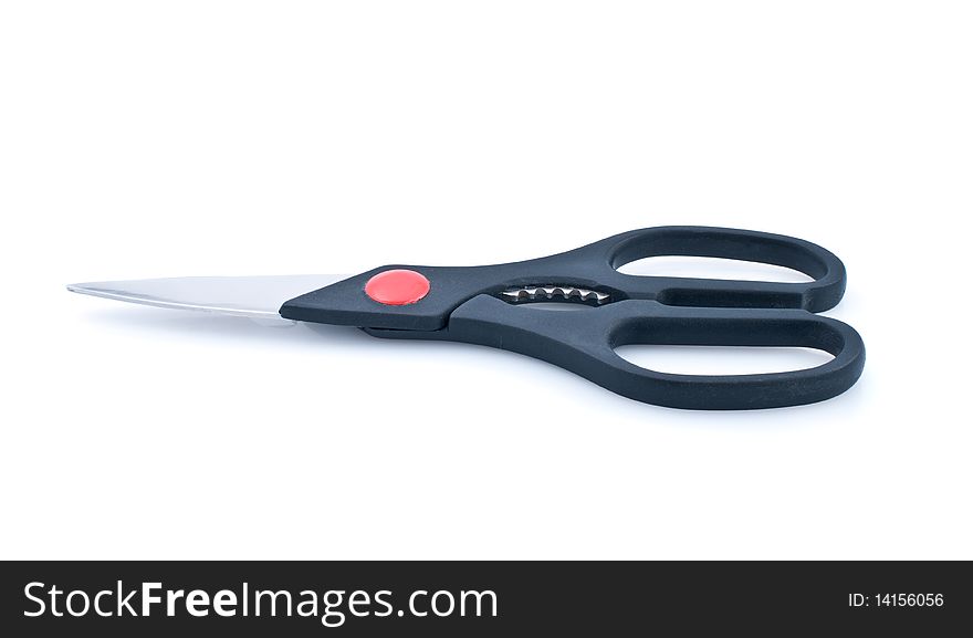 Black Scissors isolated on a white background. Black Scissors isolated on a white background