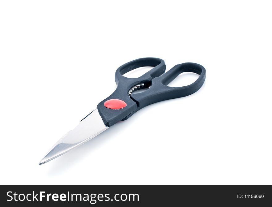 Black  Scissors isolated on a white background