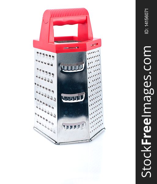 Manual grater on white background