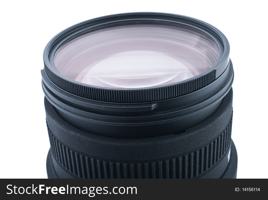 Close up of camera lens