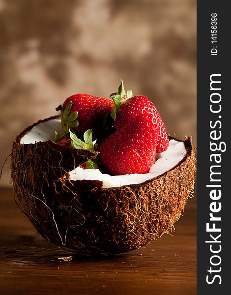 Coconut With Strawberries