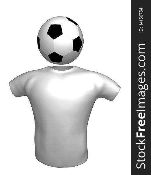 Soccer icon symbol 3d illustration
