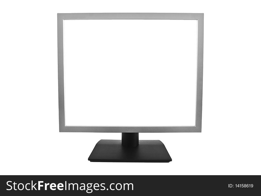 LCD monitor with empty space to put text