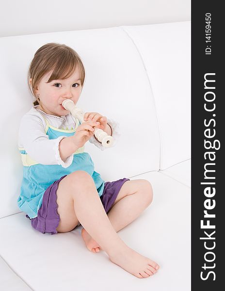Little Girl With Instrument