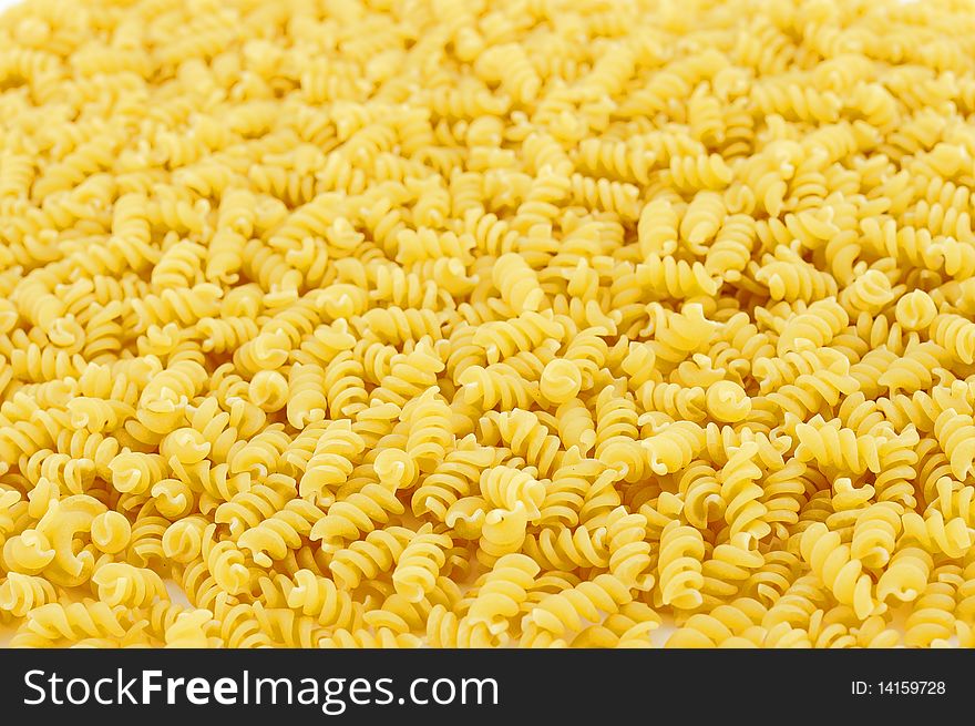 Large number of pasta yellow color