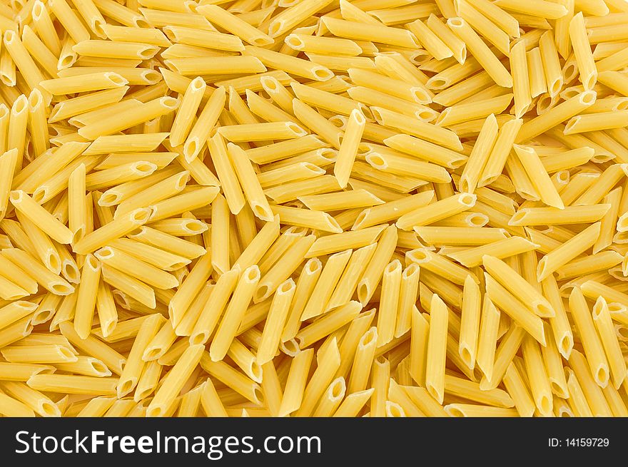 Large number of pasta yellow color