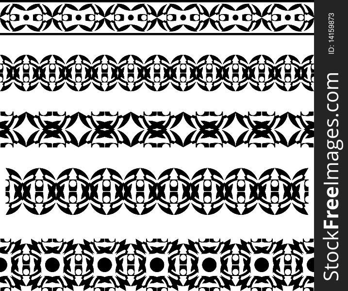 Set of architectural patterns.  illustration