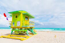 Lifeguard Tower In Miami Beach Royalty Free Stock Images
