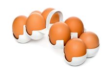 Chicken Brown Eggs In Container Royalty Free Stock Image Chicken Brown Eggs In Container Royalty Free Stock Image