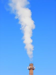 Smoke From The Chimney Royalty Free Stock Photo