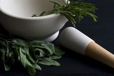 Mortar And Pestle Stock Photography