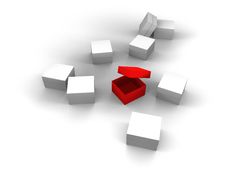 Present Box In Red 3d Royalty Free Stock Photo