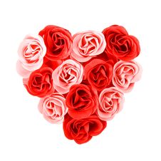Heart Of Red And Pink Roses Royalty Free Stock Photography Heart Of Red And Pink Roses Royalty Free Stock Photography