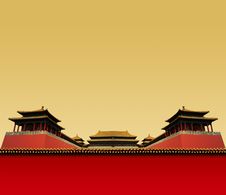 Chinese Red Wall Royalty Free Stock Photos