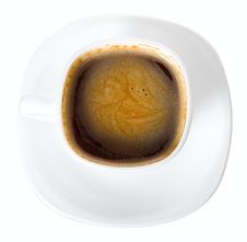 Cup Of Coffee With Skin View From Above Stock Photo Cup Of Coffee With Skin View From Above Stock Photo