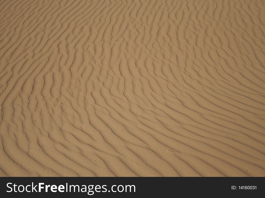 Close up of sand at Coral pink park in Utah.