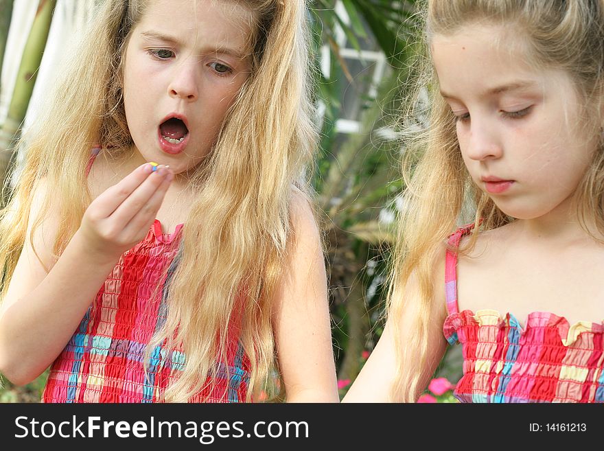 Child eating sprinkles