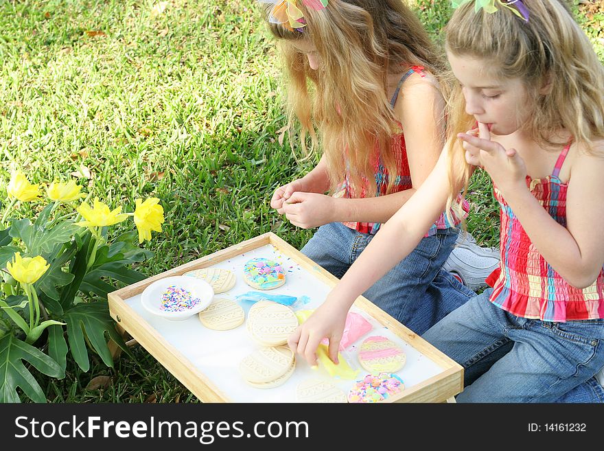 Children Tasting Cookies