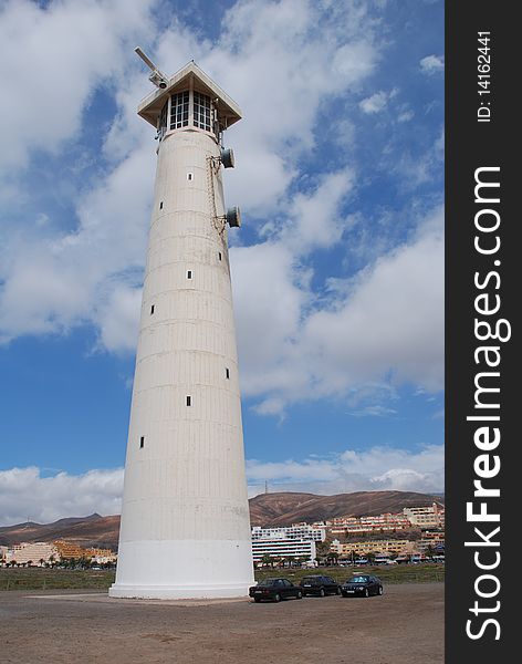 A lighthouse in the town of Jandia in fuerteventura. A lighthouse in the town of Jandia in fuerteventura