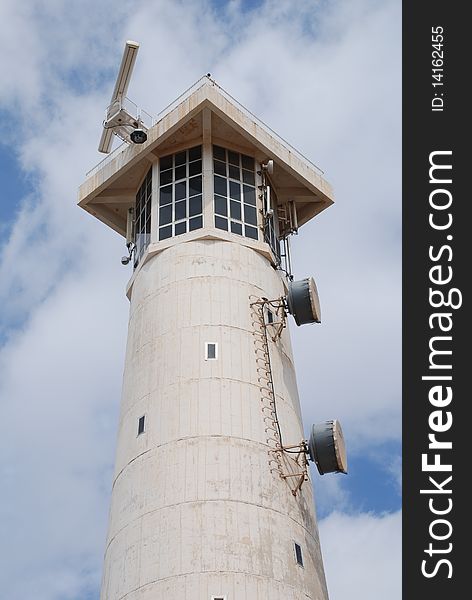 A lighthouse in the town of Jandia in fuerteventura. A lighthouse in the town of Jandia in fuerteventura