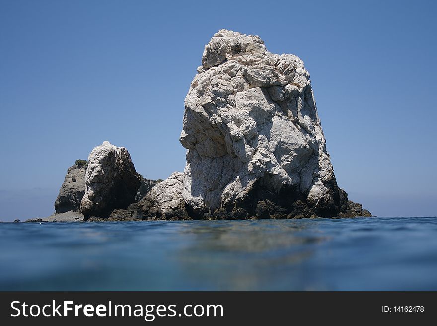 Low angle rock at Akamas peninsula. Cyprus.