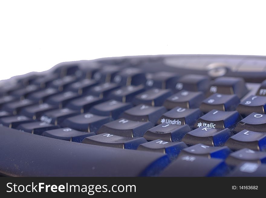 Keyboard on Isolated White Background with text space. Keyboard on Isolated White Background with text space