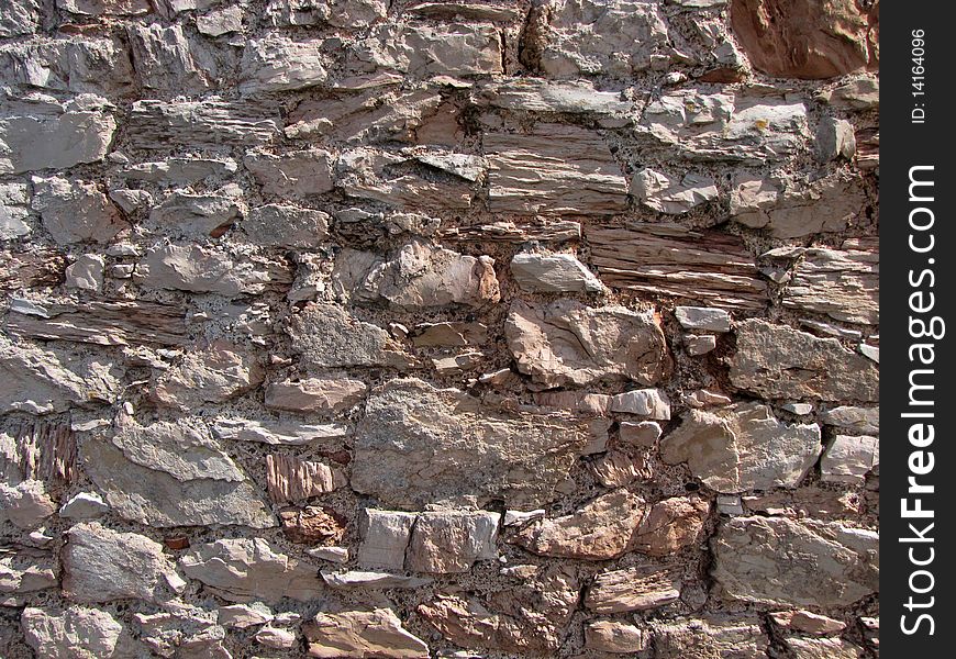 Pink Stone Old Wall Fragment