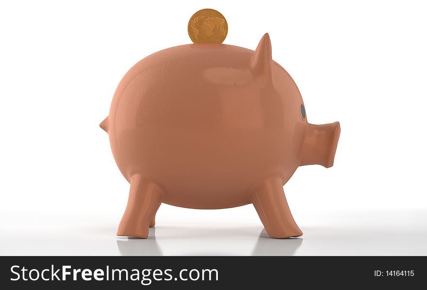 Porcelain piggy bank pigs for money