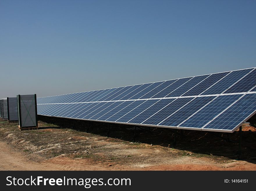 Solar panel and sun day