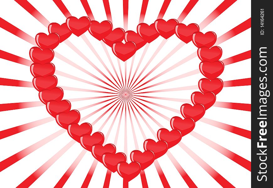 Vector heart background