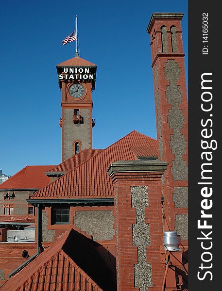 Union Station in Portland Oregon. An historic Portland functioning train station