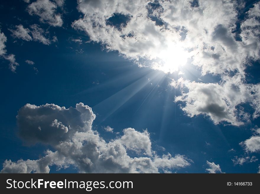 Blue Sky With White Cumulus