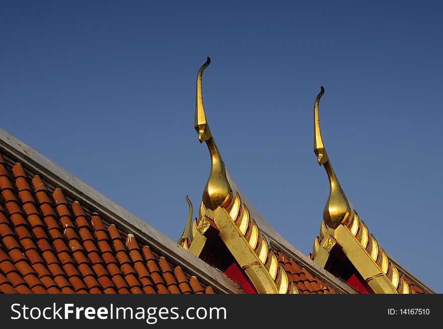 Gable apexs on the roof of Thai temple. Gable apexs on the roof of Thai temple.