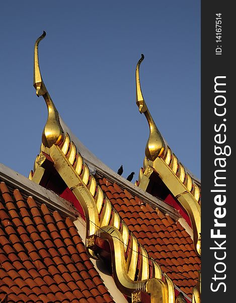 Gable apexs of Thai temple, Thailand. Gable apexs of Thai temple, Thailand