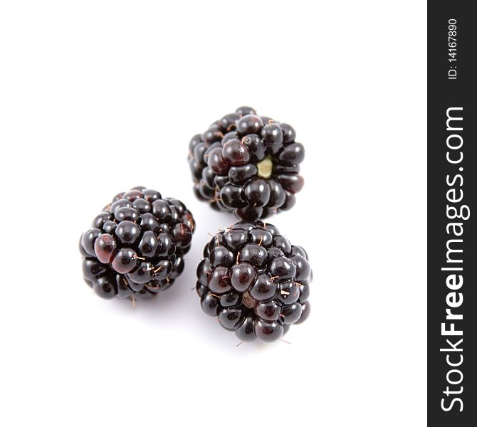 Blackberries isolated on a white background