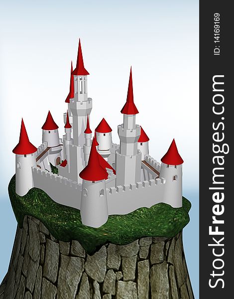 Castle. Illustration for child's book