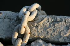 Old Muddy Chain Royalty Free Stock Images