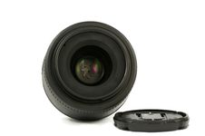 35mm Prime Dslr Lens Front View Isolated Stock Photos