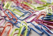 Colorful Paper Clips Royalty Free Stock Images