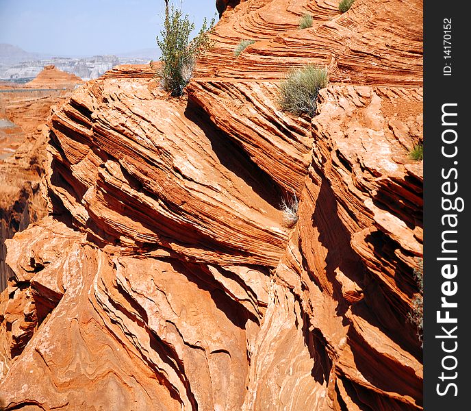 Classic nature of America - rock formations in Glen Canyon, USA, Arizona. Classic nature of America - rock formations in Glen Canyon, USA, Arizona