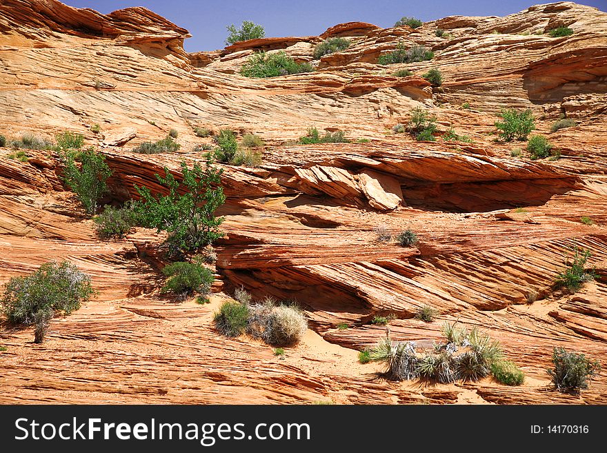 Classic nature of America - rock formations in Glen Canyon, USA, Arizona. Classic nature of America - rock formations in Glen Canyon, USA, Arizona