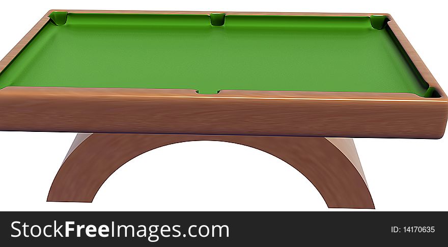 Wood table for playing pool or snooker. Wood table for playing pool or snooker